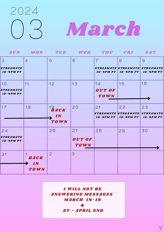 March Schedule