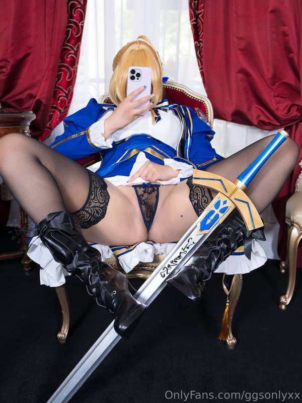 NEW Saber cosplay!! ~ (uncensored ver.) 💙 HD新しいセイバーコスプレ!! 〜💙..