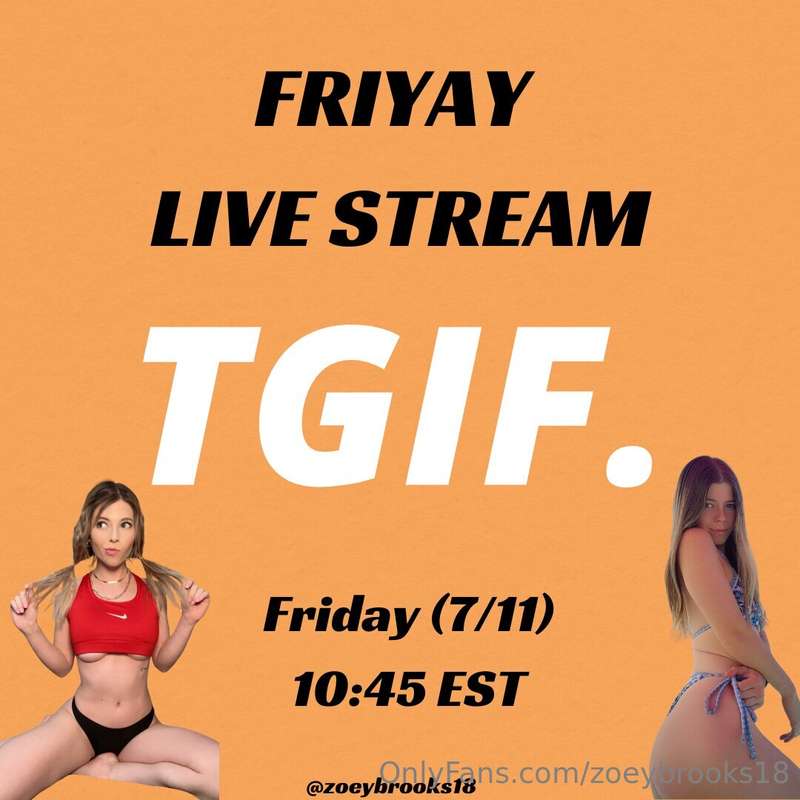 Happy Friday 😈 I'll be live soon 😋