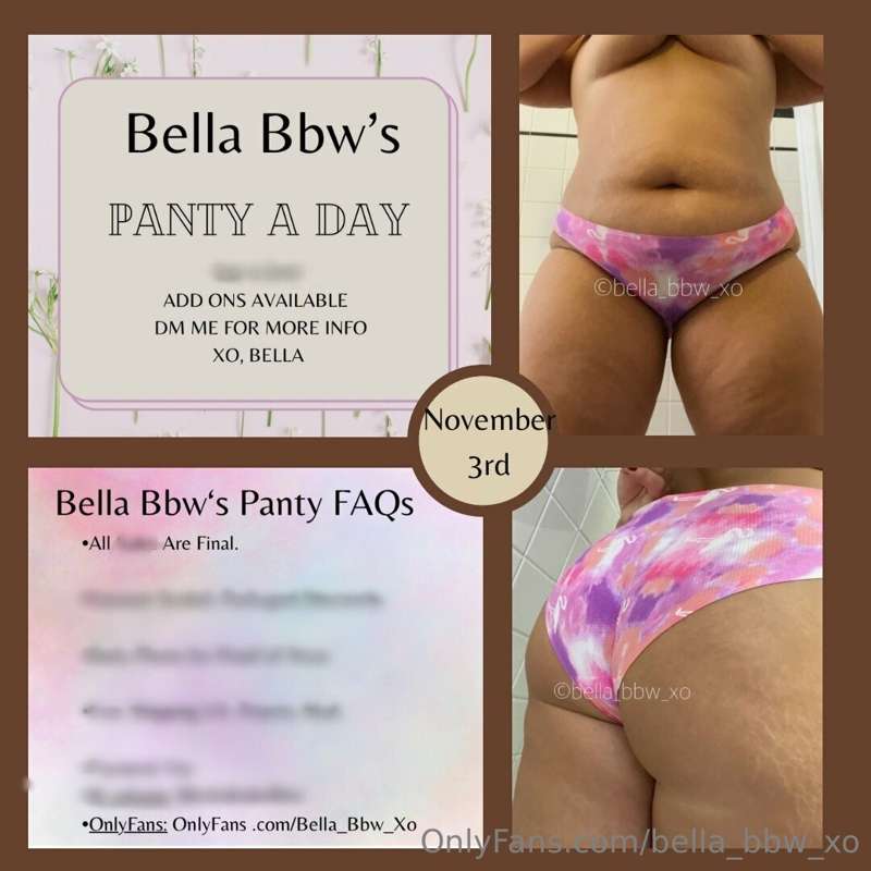 👙 PANTY-A-DAY! 👙

November 3rd wear! 

Details are blurred t..