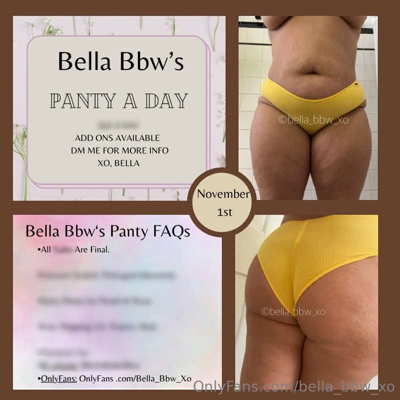 PANTY-A-DAY IS BACK! 

November 1st wear! 

Details are blur..