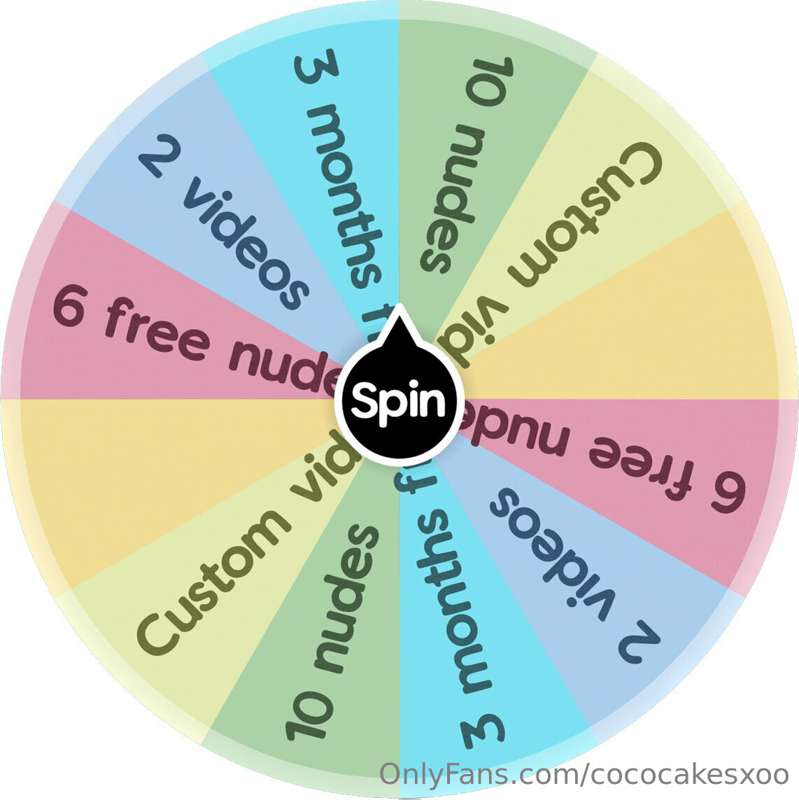 Spin my wheel ✨ everyone’s a winner
You could win: 10 nudes,..