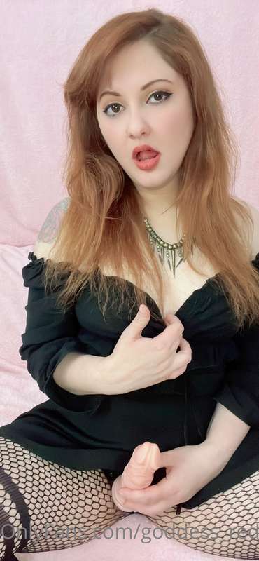 come on your knees like a kitten, lick my dildo and beg me t..
