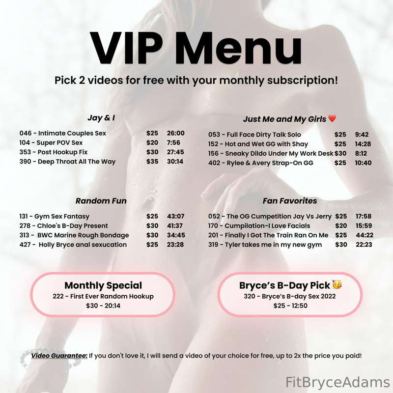 ***NEW MONTH - NEW VIP MENU*** 🤗 How to use this below: 📖

W..