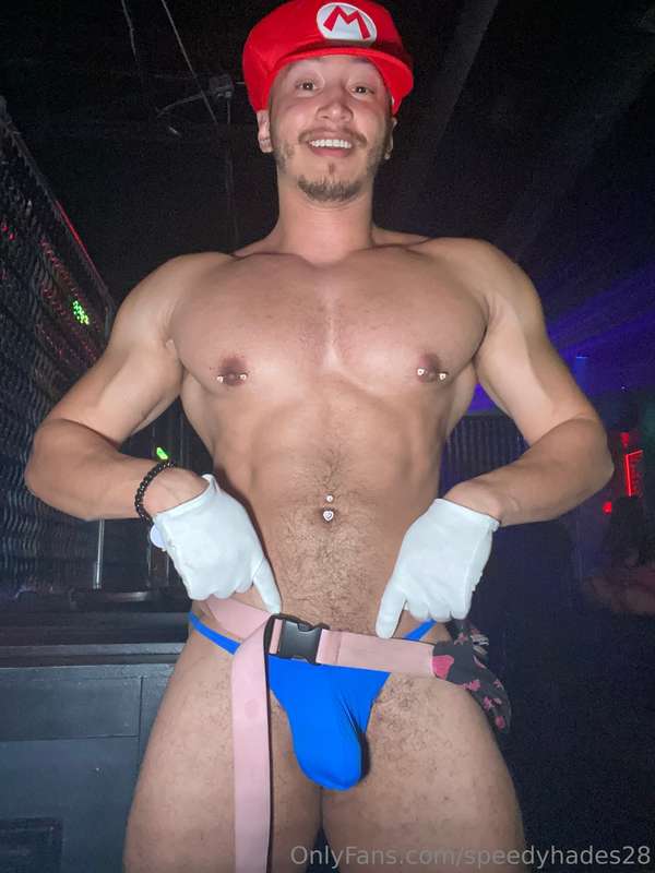 I dressed up as Mario to hang out at the Eagle on Friday. It..
