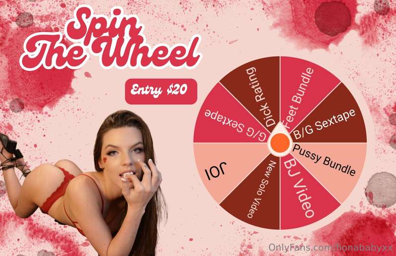 💖 Spin the Wheel this Valentine’s Day! 💖🎉 Tip $20 for 1 spin..