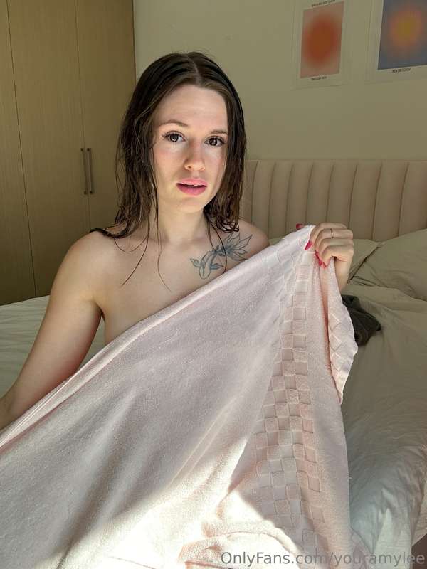 fresh out of the shower, but something’s still missing… you?..
