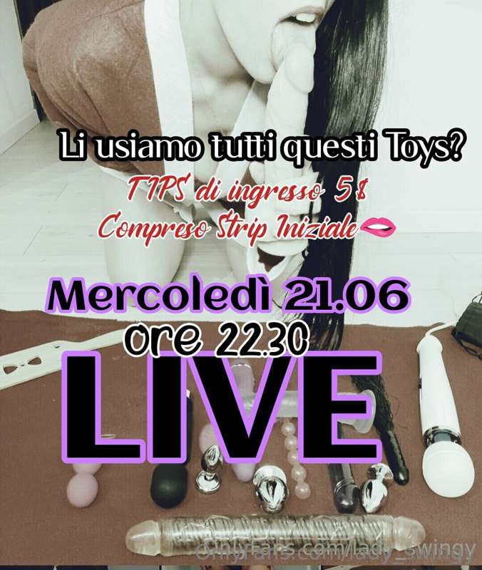 😜A grande richiesta😜 
Mercoledì 21.06 
ore 22.30...LIVE!!!!!..