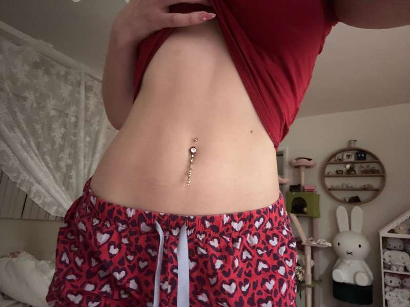 my belly piercing wanted to say hii :3