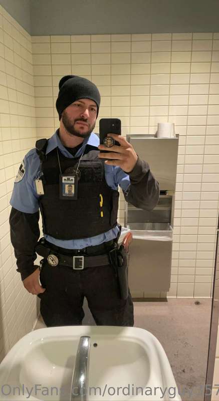 work selfie in the bathroom