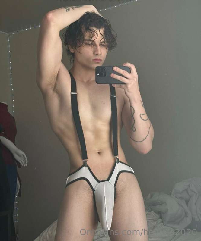 What happens when you mix sheer underwear 😜 suspenders 🥵 and..