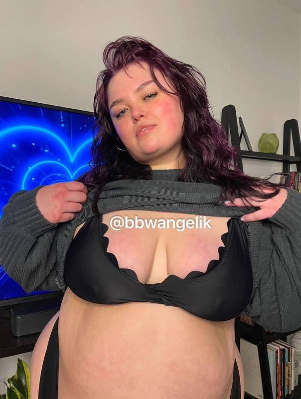 # Would you fuck her tits? 🥵 @bbwangelik loves showing off h..