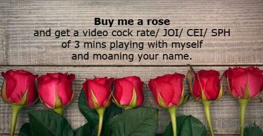 Buy mistress a rose🌹🌹:  With Valentines day around the corne..