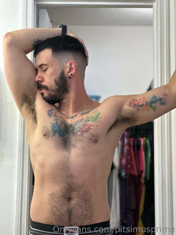 Fresh haircut, sneaks and a jock