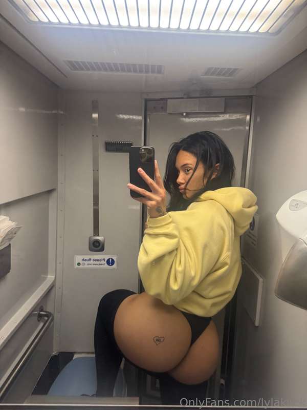 I love an airplane bathroom. I dream of getting into the mil..