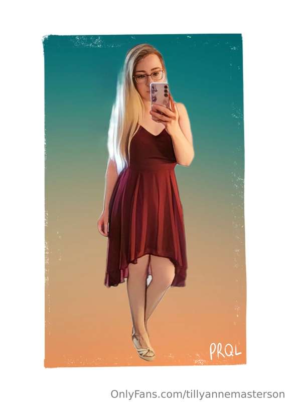Enjoying this dress that FreDdy bought for me! He got a spec..