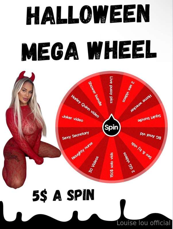 NEW HALLOWEEN MEGA WHEEL👻 5$ per Spin 🎰Spooky prizes 👻🫶🏼Winn..