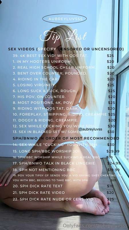 UPDATED MENUS!
-i also sell panties, through telegram only (..