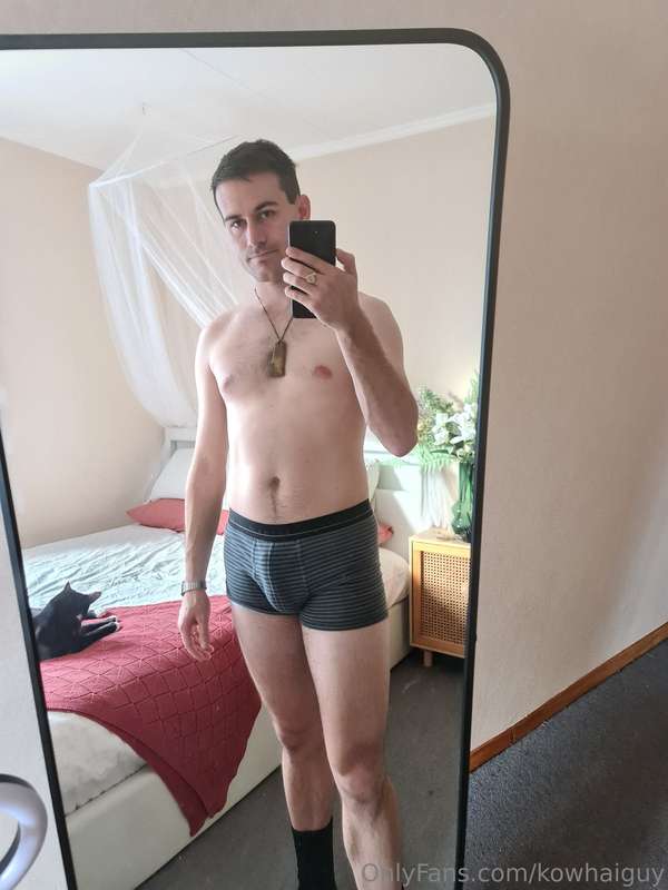 A dashing lad caught my eye in the mirror while I was taking..