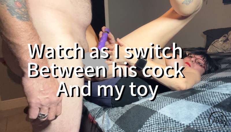 A little bit of cock a little bit of toy. It drove him crazy..