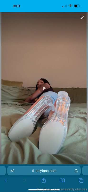 Ankles tied in heels trying to escape -You’re such a freak! ..