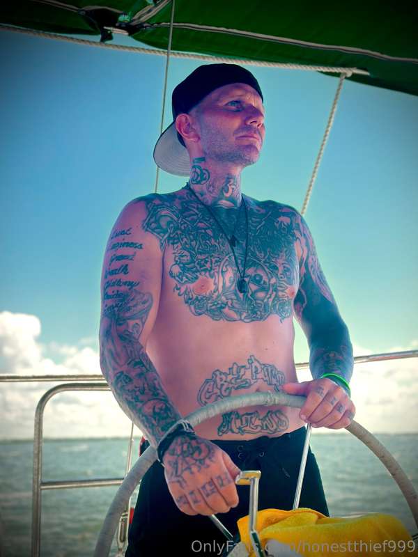 On my boat away from land and people. You feel like the rule..