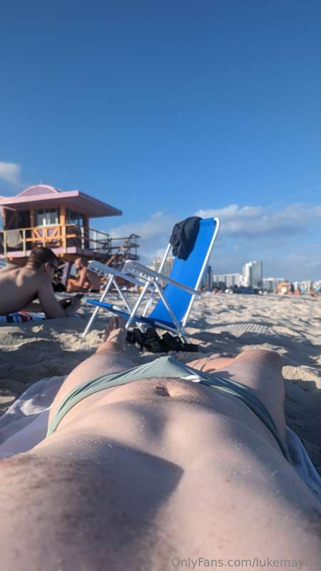happy boy on the beach, but hopefully next time there are mo..