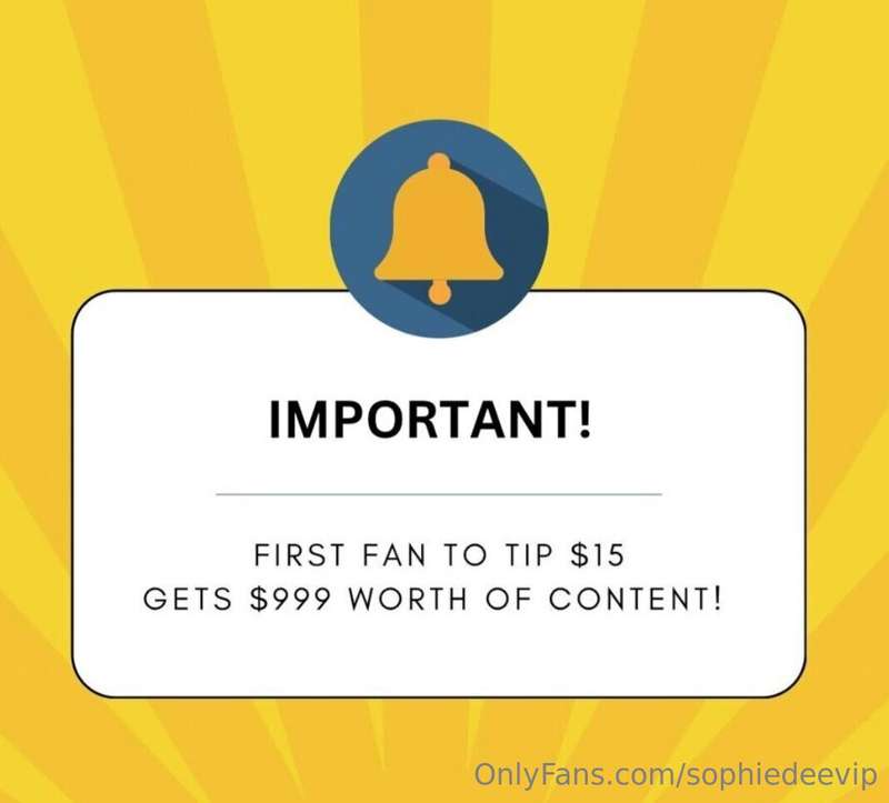 ⚠️ONE SPOT LEFT⚠️First fan who tips $15, gets $999 worth of ..