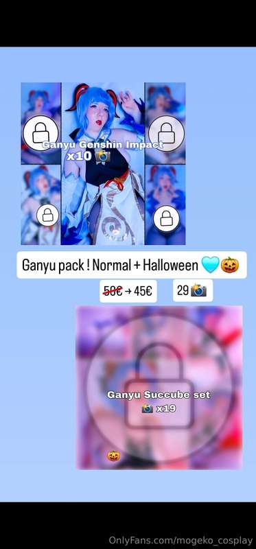 Ganyu pack promotion 🩵🎃 (45€ or 55$ dm me to buy it ❤️) 