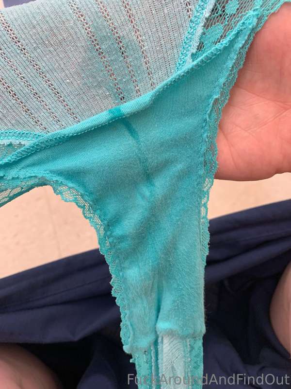 Yesterdays panties.  Work has been kicking my ass this week...