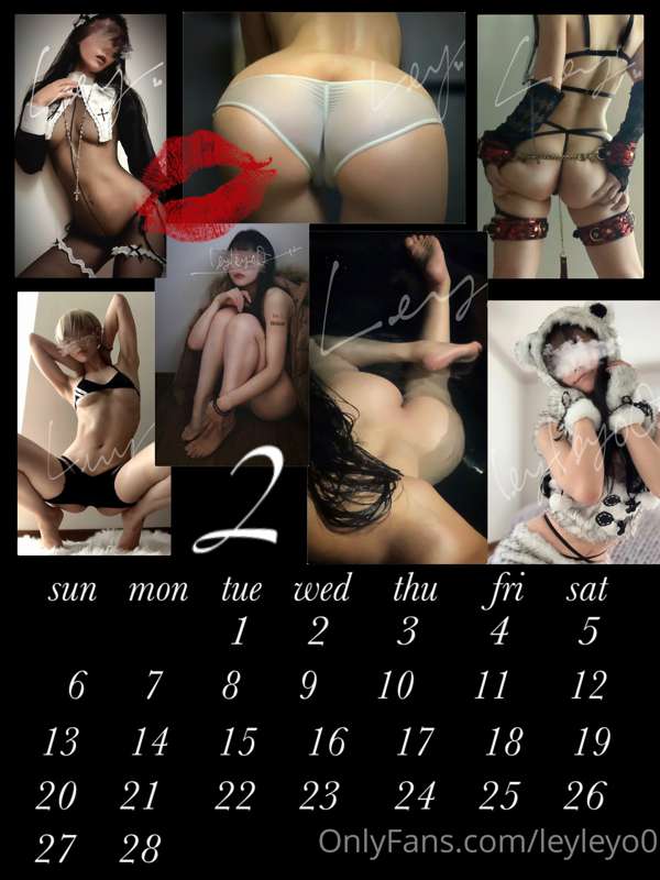 2月のカレンダーどうぞ🗓
February calendar🤍