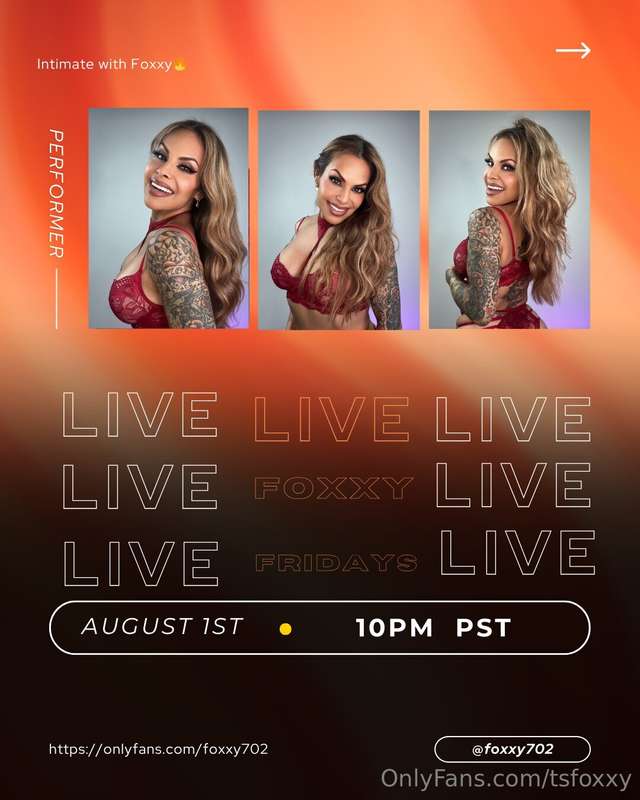 💋Live Foxxy Friday…I’m going LIVE on my VIP page this coming..