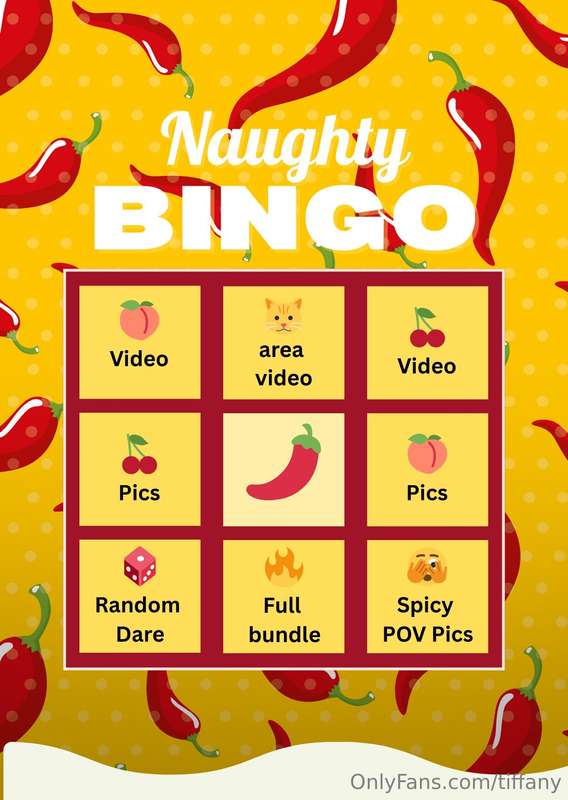 🎲 NAUGHTY BINGO IS HERE! 🎲 ok It’s friday so I thought… why ..