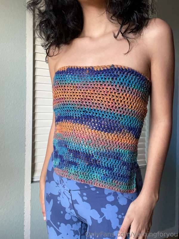 fun little top i made for summer, its giving a river by the ..