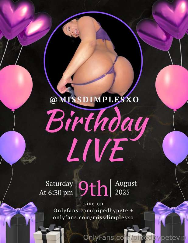 Going live on @pipedbypete with @missdimplesxo 
