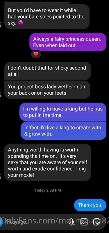 We had been talking about wearing a 👑 crown. And then said e..