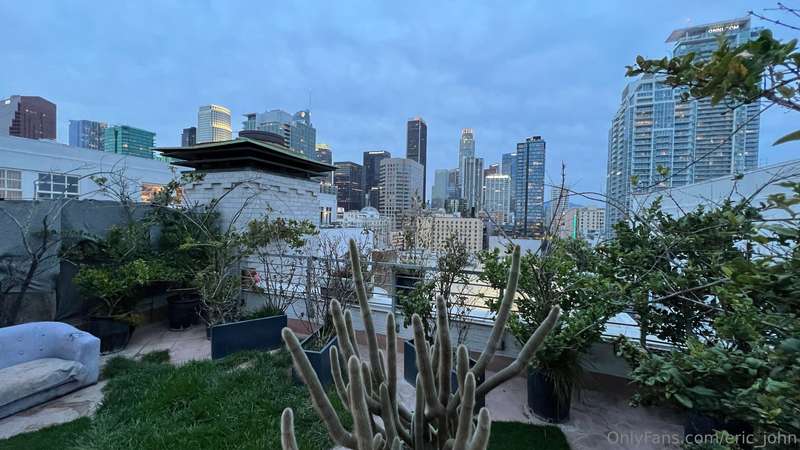 March evening in Los Angeles. View from my patio, present ti..
