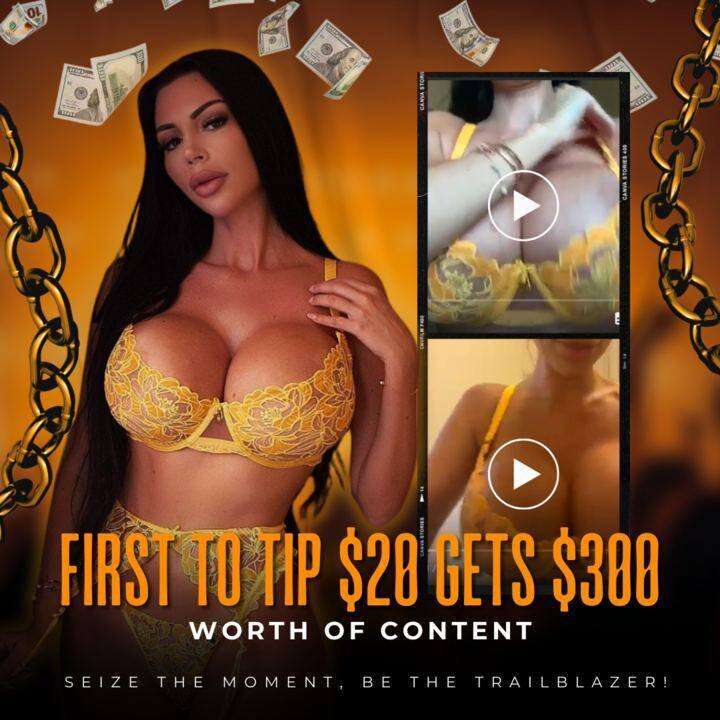 First Fan to tip gets 300$ worth of content! 🥵 