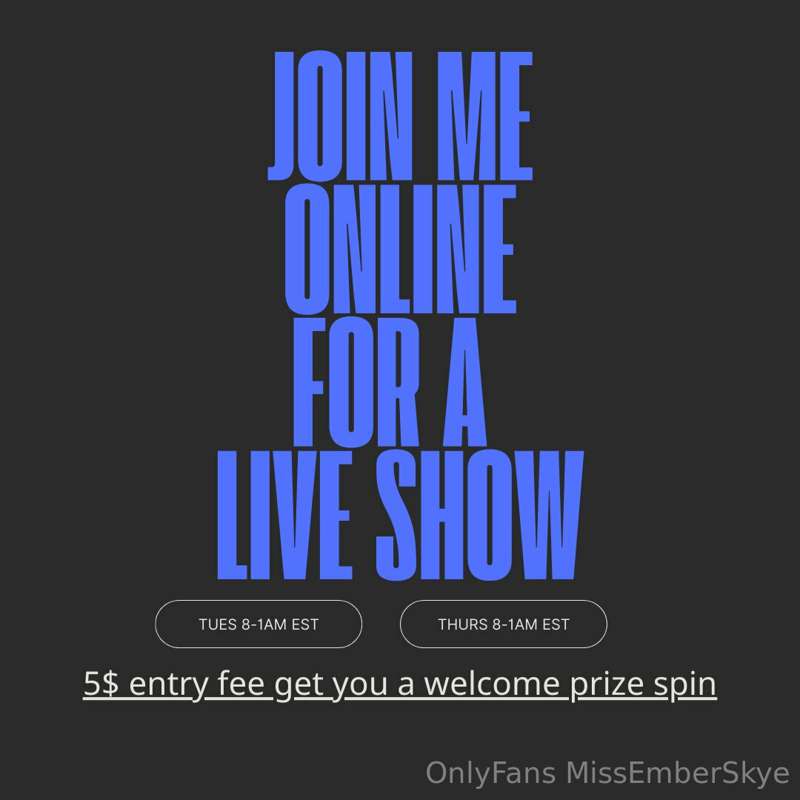 Tonight is 30$ Thursday each show tonight just
 30$ to clear..
