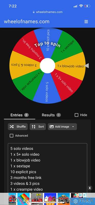 😈💋 NEW SPIN THE WHEEL GAME 💋😈
Something fun to try babe 🥰 

..