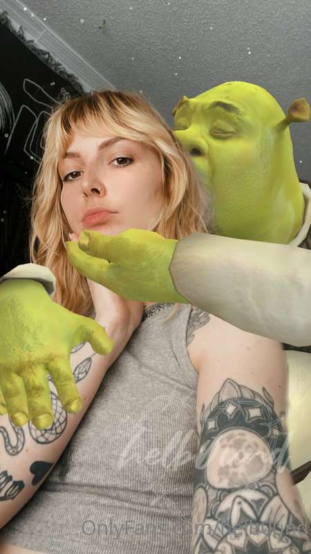 Y’all thought I was joking about the shrek filter set? I nev..