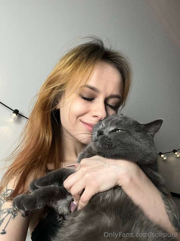 Happiness is soft, purring, and slightly grumpy 😽✨ Nothing b..