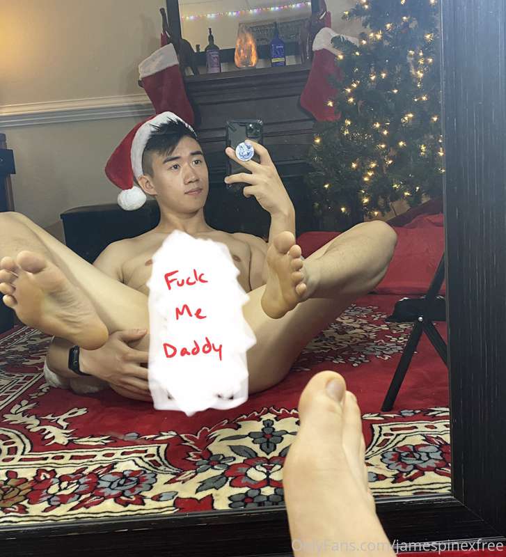 Christmas may be over, but my legs are still spread and my c..