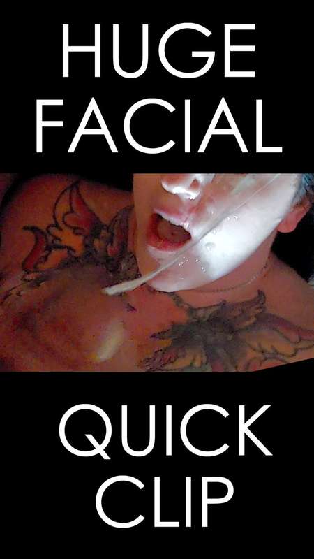 HUGE FACIAL QUICK CLIPI was getting my balls sucked and abou..