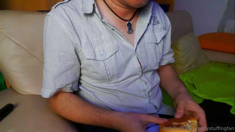 Here are some free stills from my new belly stuffing video! ..