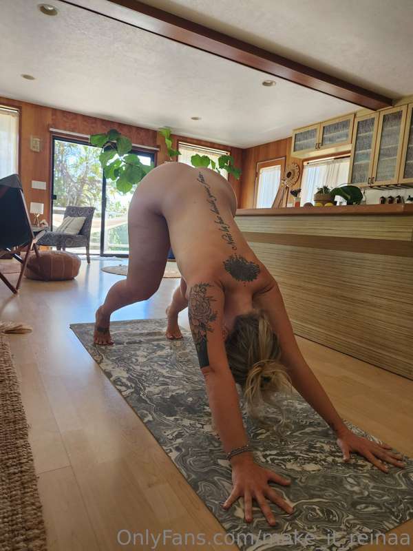 Downward dog looks better from behind - scroll to see what I..