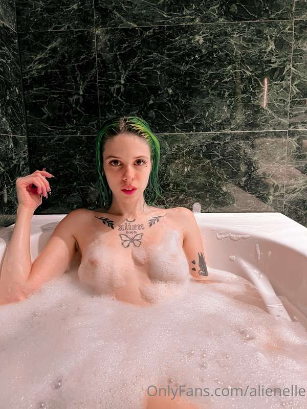Take a bubble bath with me?