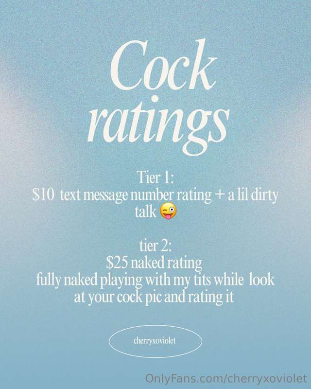 New menu Cheaper when subbed to my vip page @cherryxoviolet2..