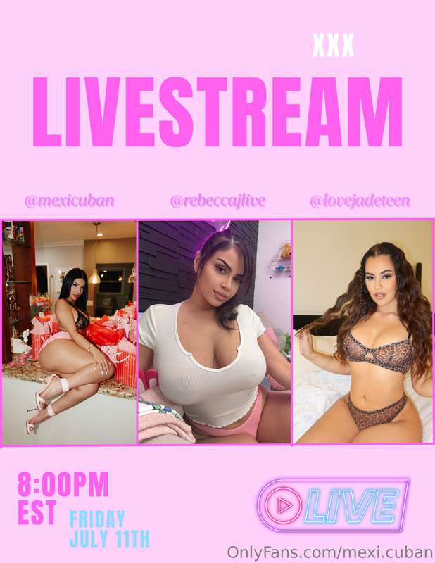 This Friday night we will be going live! You don’t wanna mis..