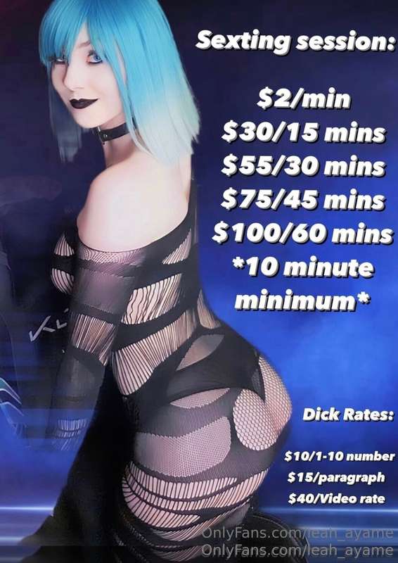 I’m gonna start back doing sexting sessions and dick ratings..